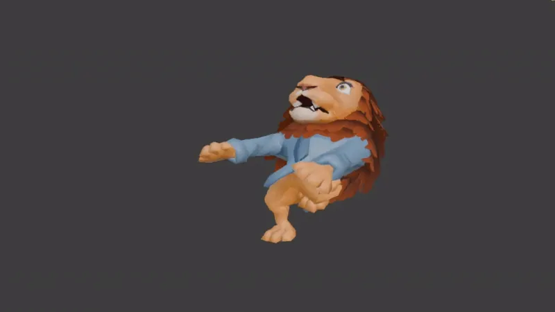 Lion movement animation